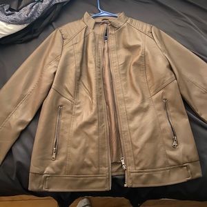Brown leather jacket